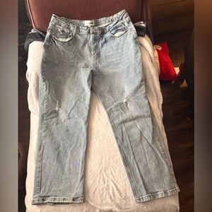 Fashion Nova Light Wash Boyfriend Jeans
